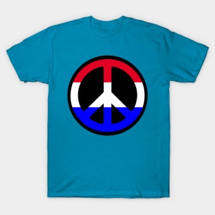 Peace Sign  - RED WHITE & BLUE T-Shirt